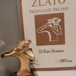 Zlato priznanje ZKD Ljubljana za Lili Bačer Kermavner